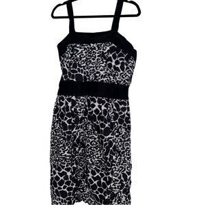 Stylish Black and White Leopard Print Dress